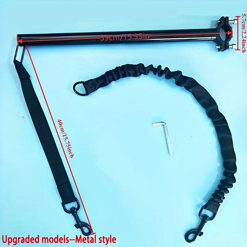 Retractable 26ft Dog Bicycle Leash With Jogging Attachment