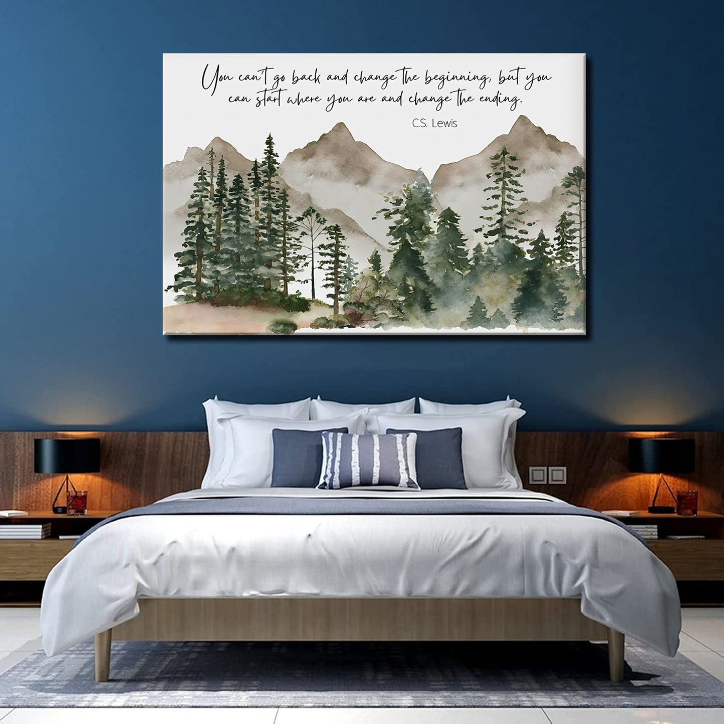 CS Lewis Quote Canvas You Cant Go Back And Change Beginning