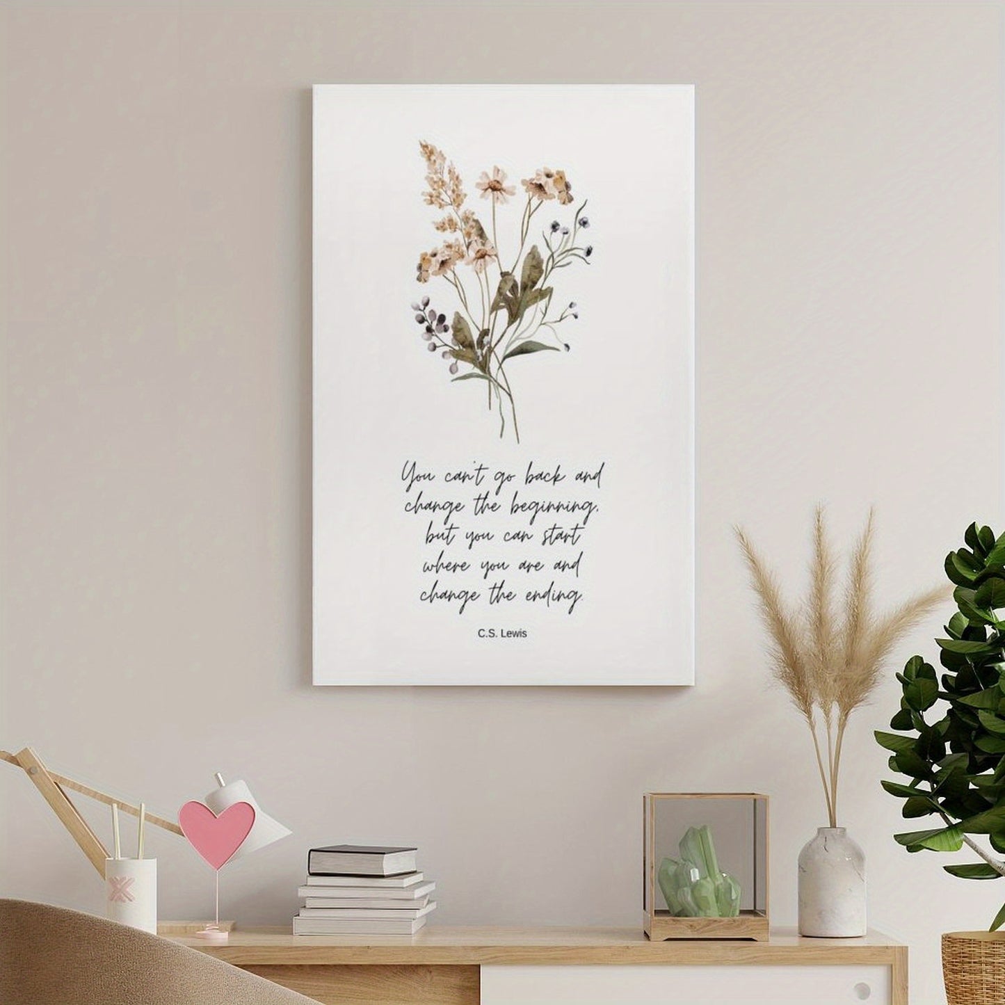 CS Lewis Quote Wall Art Black And White Typography Poster