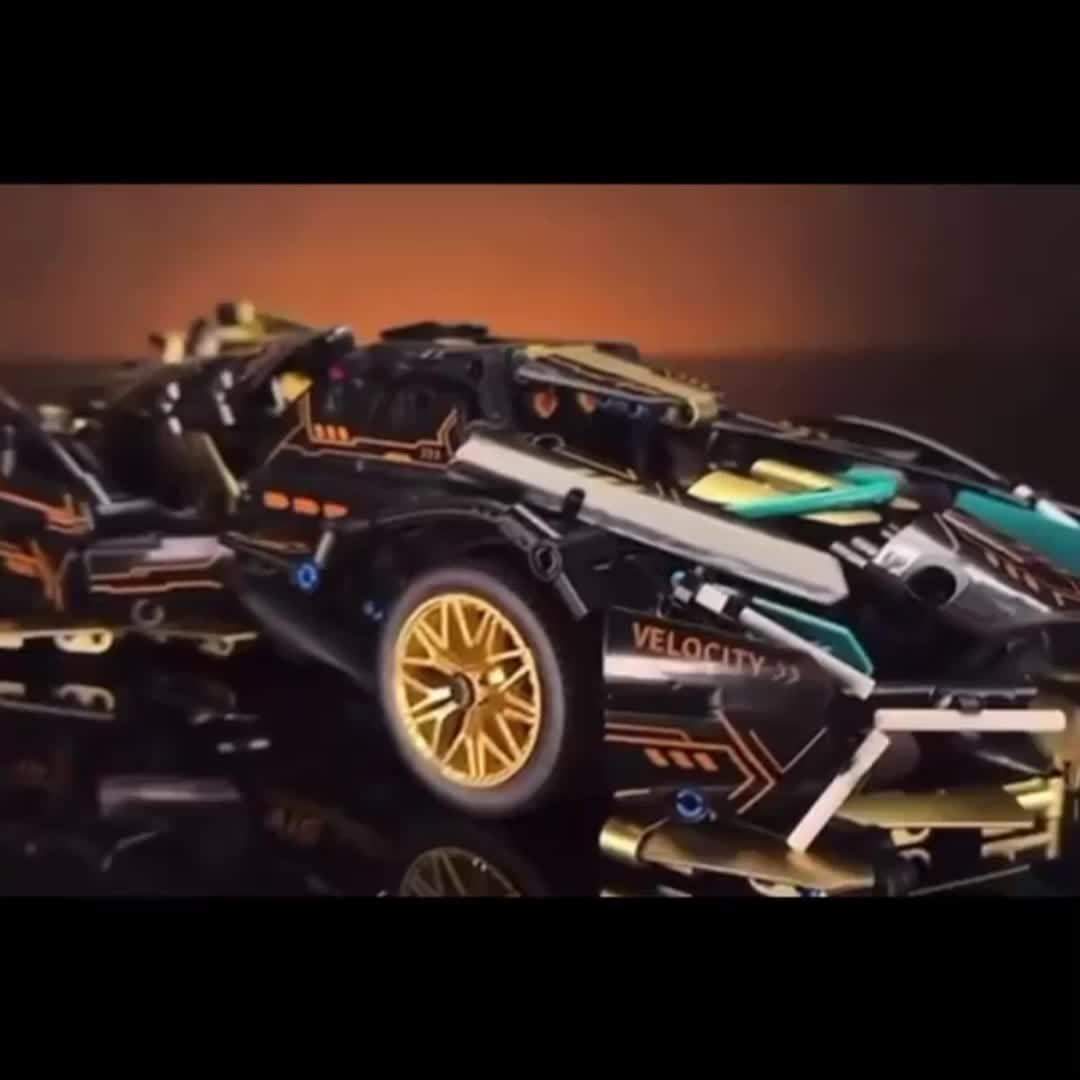 1300+ ABS Building Block High Tech Supercar Model