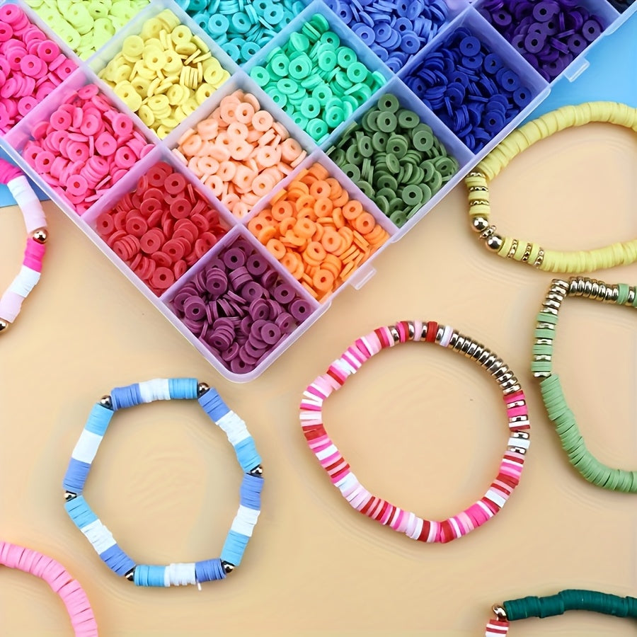 4500 Piece Soft Ceramic Beads Bracelet Making Kit With 18 Vibrant Colors Charms Metal Fittings And Tools DIY Jewelry