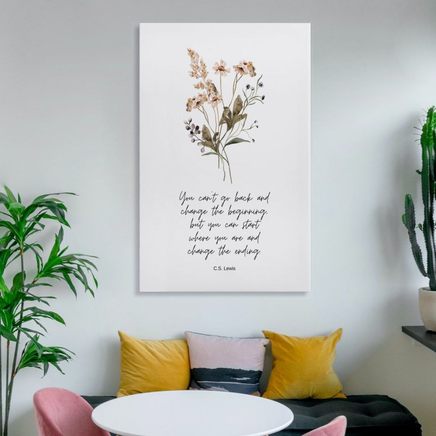 CS Lewis Quote Wall Art Black And White Typography Poster