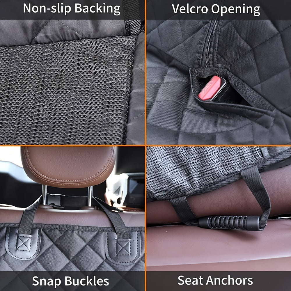 Waterproof Back Seat Cover For Cars Trucks And SUVs Split Bench Non Slip Washable Armrest Compatible Car Seat Protector