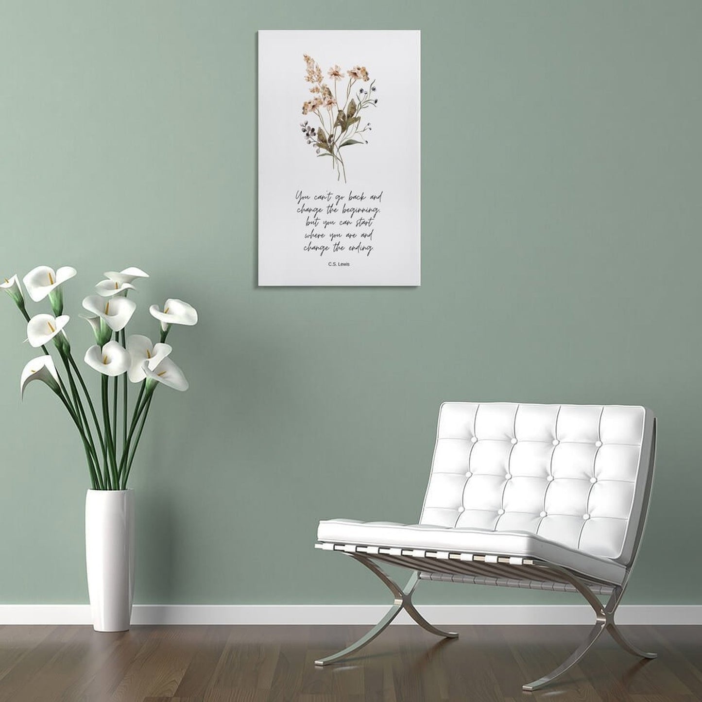 CS Lewis Quote Wall Art Black And White Typography Poster