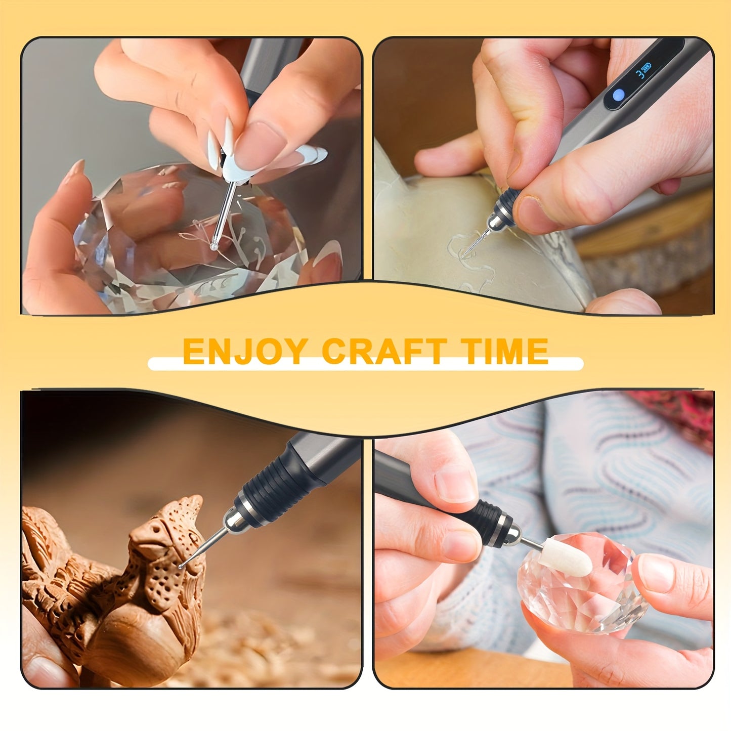 2025 New Engraving Pen Kit Rechargeable Engraver With 39 Bits And 10 Stencils Mini DIY Electric Etching Tool For Gifts