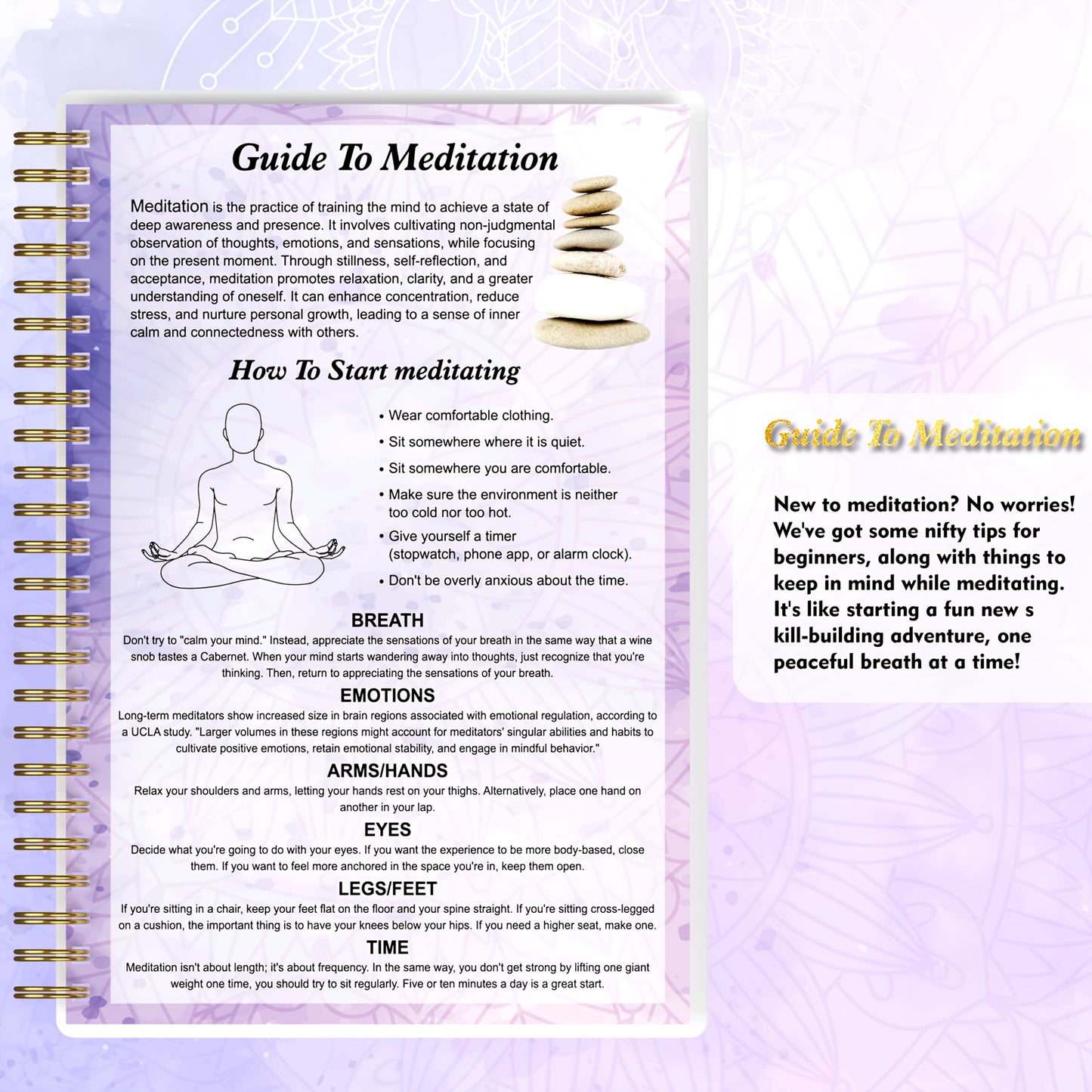 A5 Meditation Journal Daily Reflection Spiritual Seekers