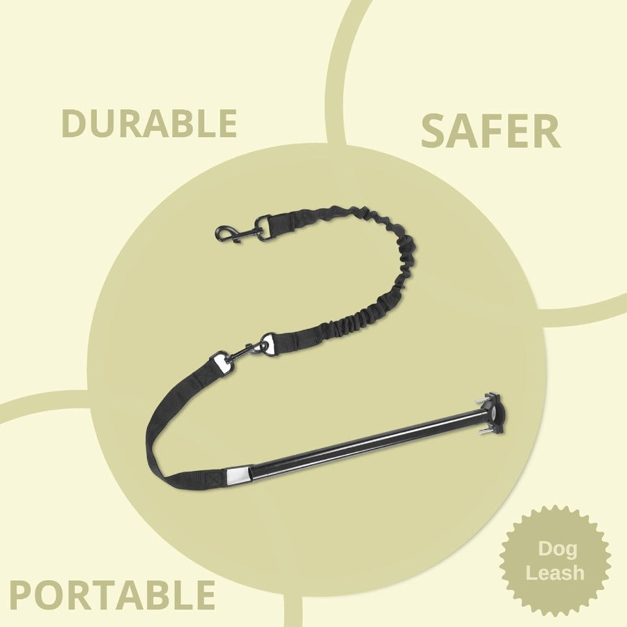 1000Lb Heavy Duty Stretchable Bike Leash For Dogs With Secure Locking System Adjustable Retractable Nylon Leash Cycling