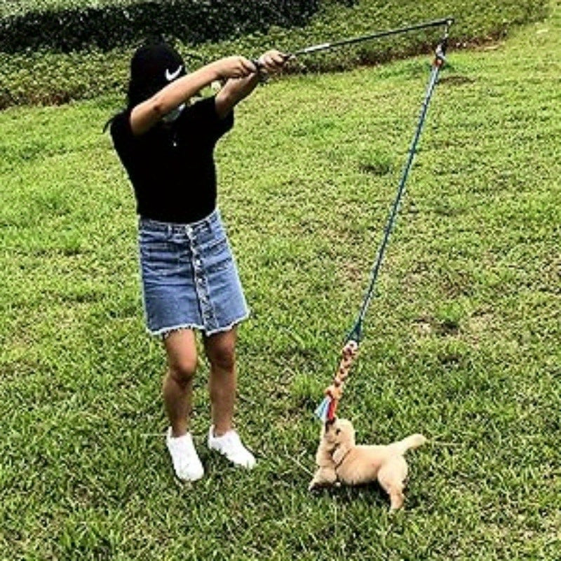 Interactive Flirt Pole Dog Toy Durable Teaser Wand Tassel