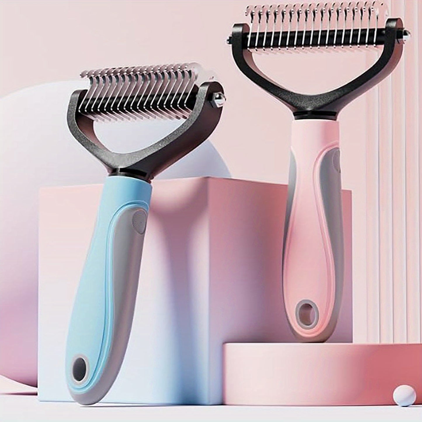 7 Dog Grooming Kit Bath Brush Double Sided Undercoat Rake Towel Tool Washing Gloves for Shedding Control and Shiny Coat