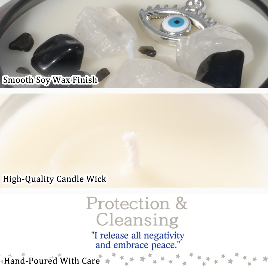 Law Of Attraction Candle White Sage 6oz With Crystal