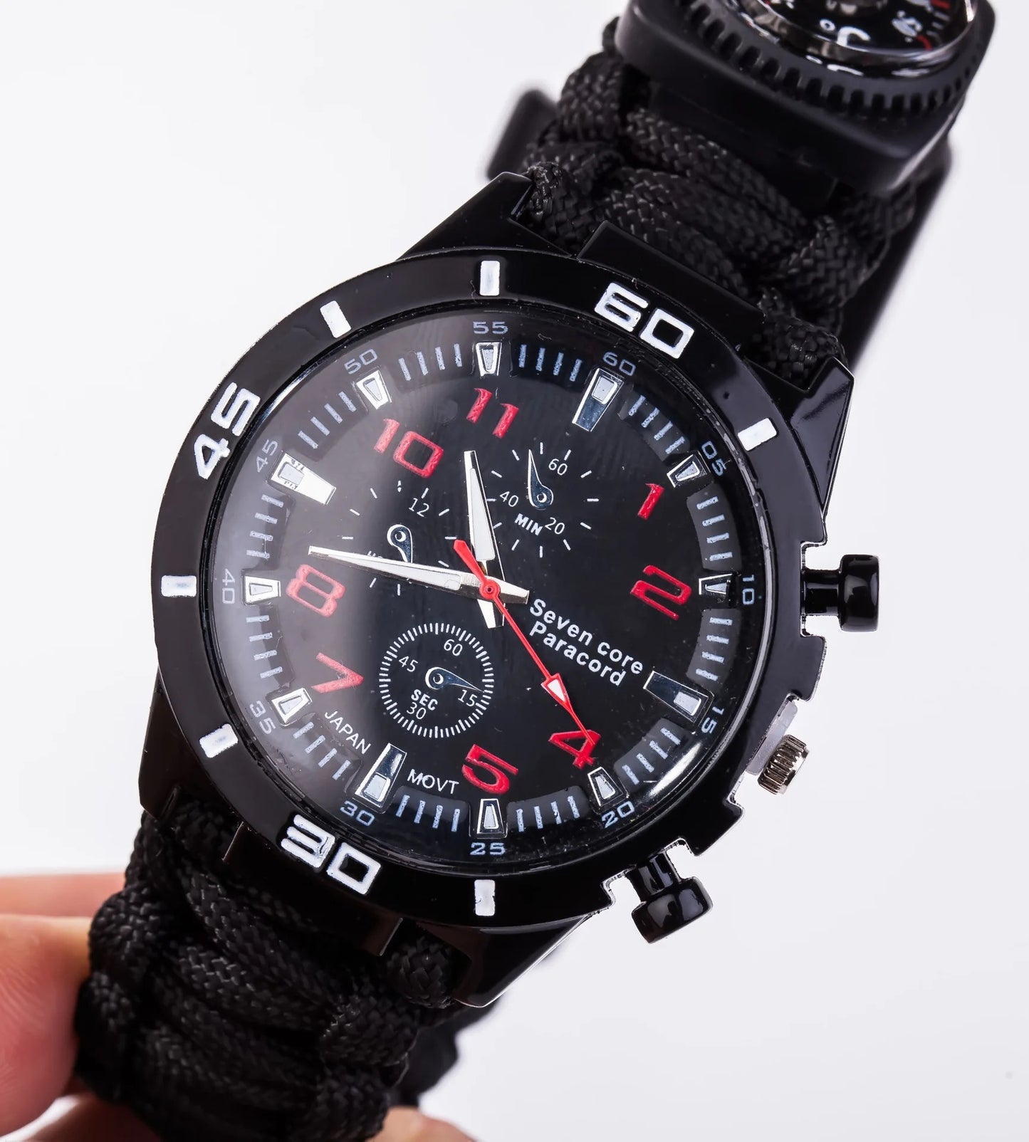 Paracord Survival Watch With Compass And Luminous Dial