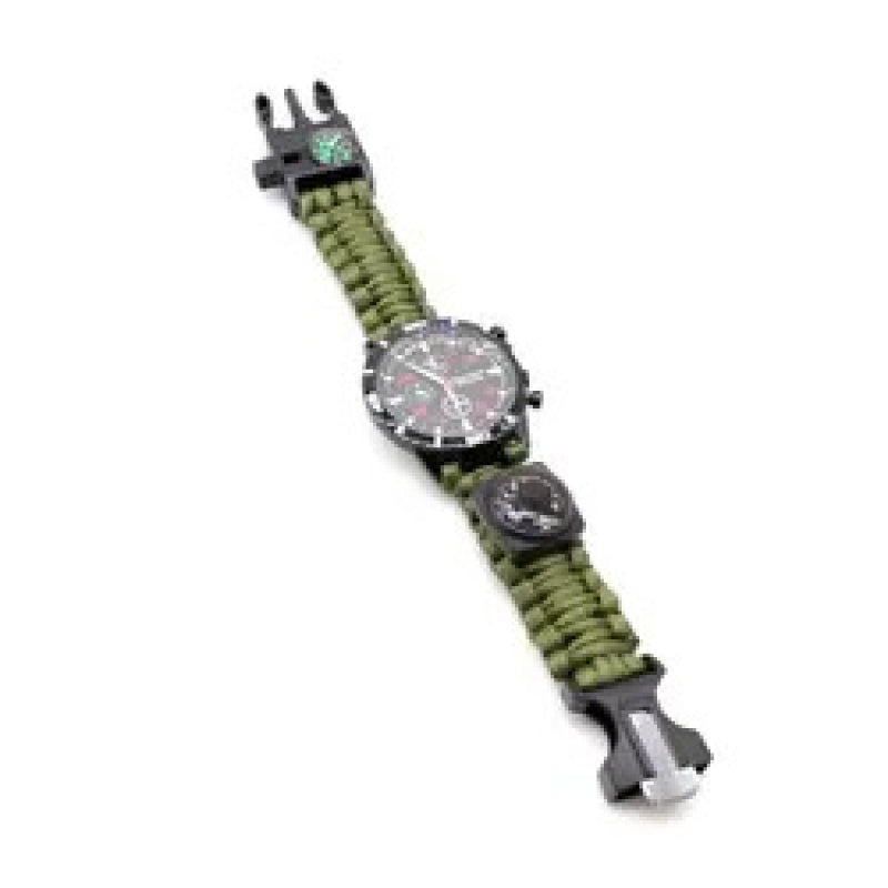 Paracord Survival Watch With Compass And Luminous Dial