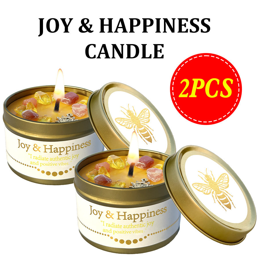 Law Of Attraction Candle White Sage 6oz With Crystal