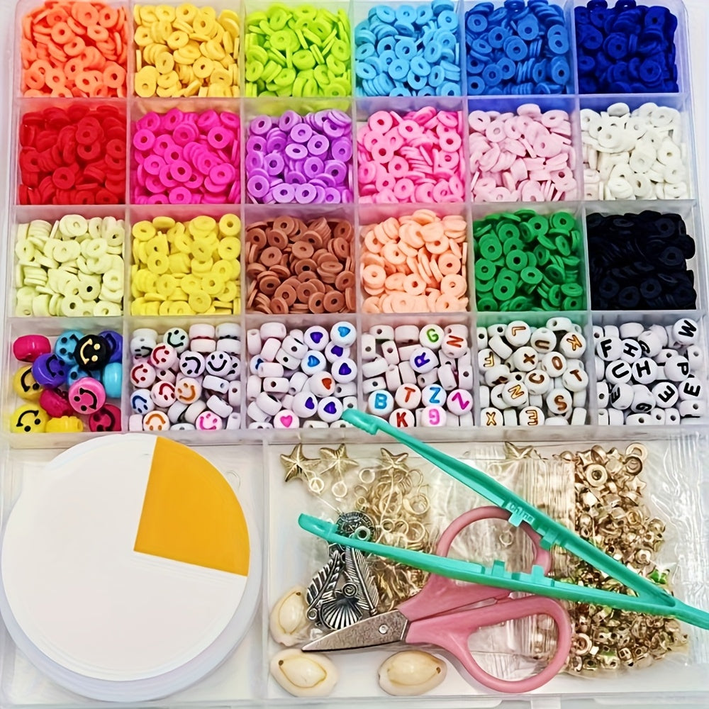 4500 Piece Soft Ceramic Beads Bracelet Making Kit With 18 Vibrant Colors Charms Metal Fittings And Tools DIY Jewelry