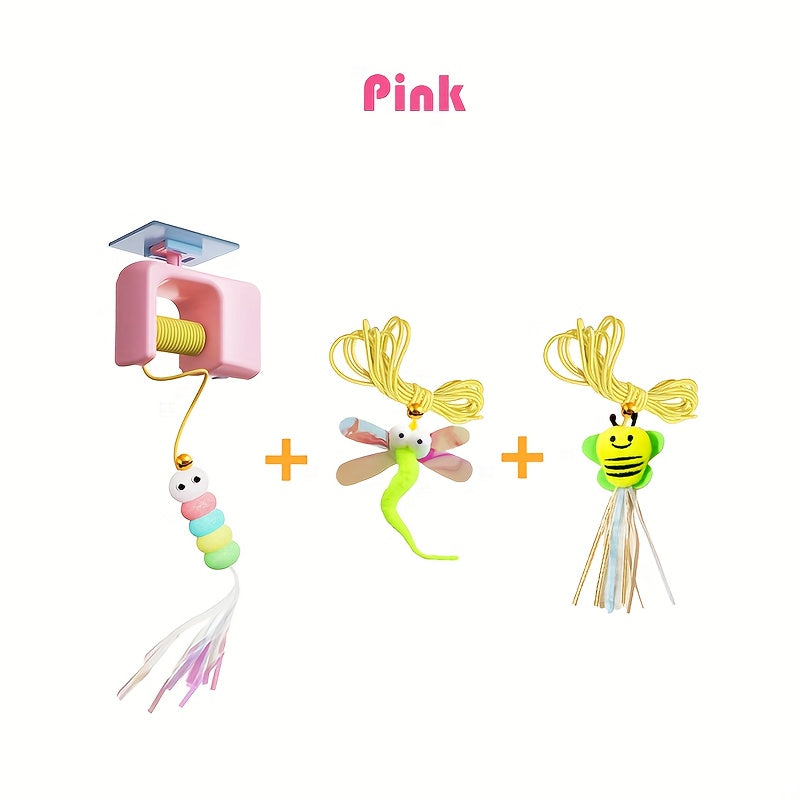 2025 Cat Yo Yo With Pendants Smart Retractable Hanging Toy For Cats Replaceable Tail And Easy Door Installation