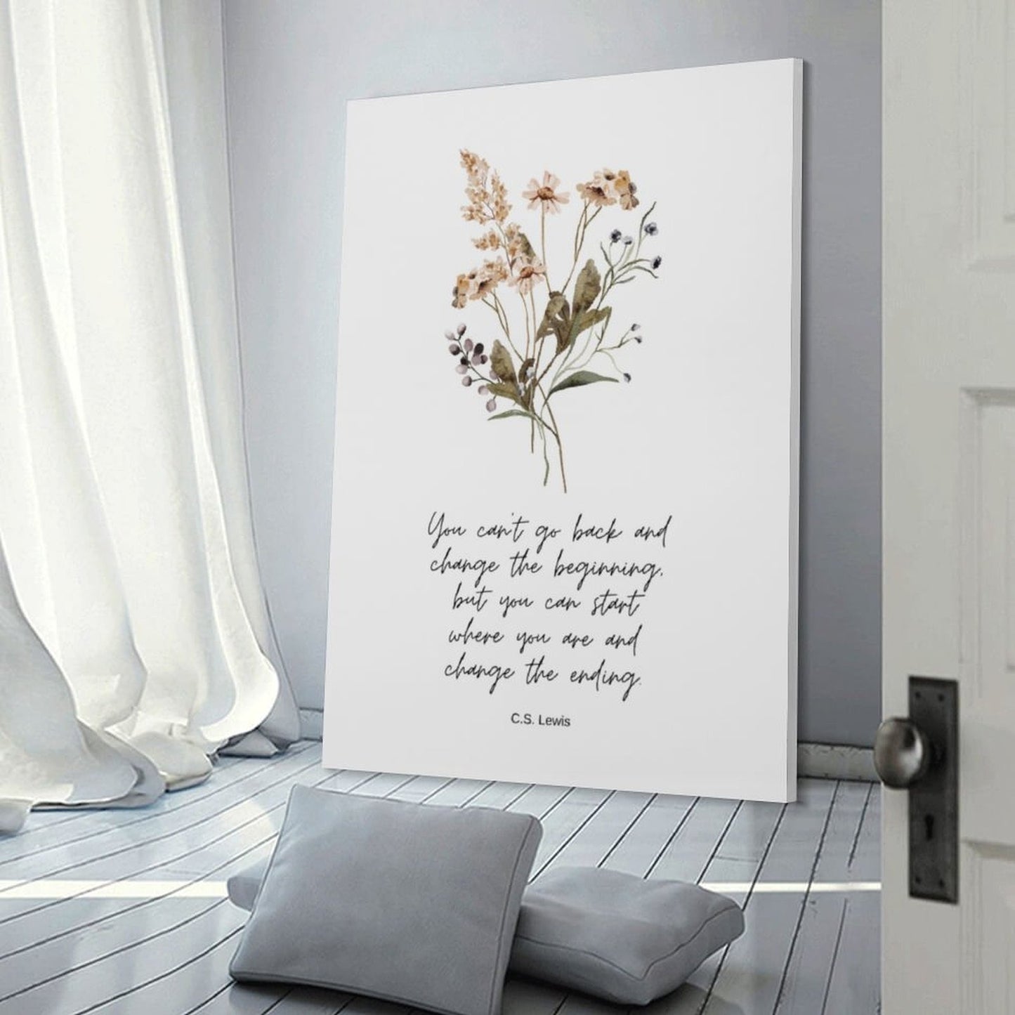 CS Lewis Quote Wall Art Black And White Typography Poster