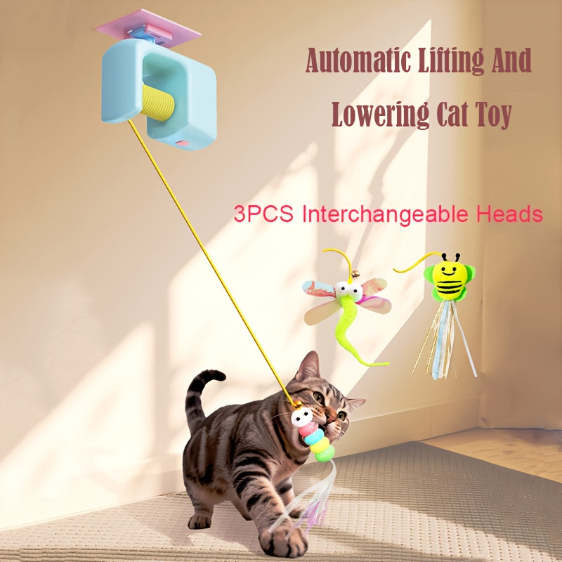 2025 Cat Yo Yo With Pendants Smart Retractable Hanging Toy For Cats Replaceable Tail And Easy Door Installation