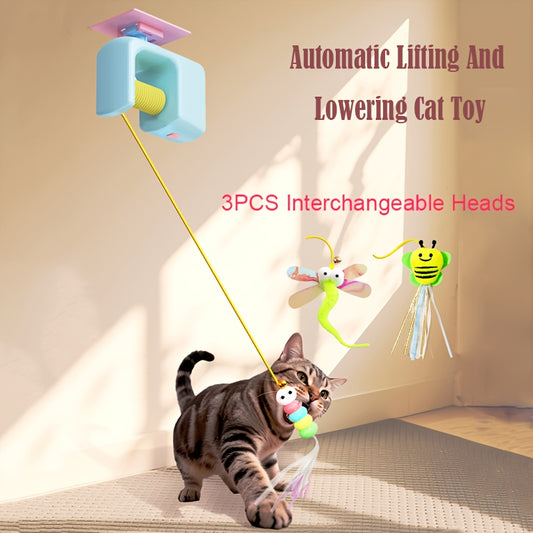2025 Cat Yo Yo With Pendants Smart Retractable Hanging Toy For Cats Replaceable Tail And Easy Door Installation