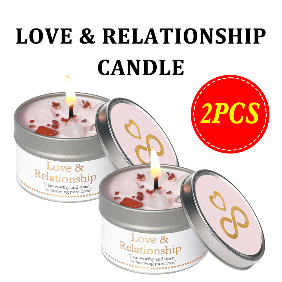 Law Of Attraction Candle White Sage 6oz With Crystal