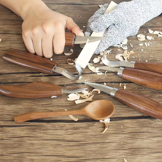 Wood Carving Kit 26 Piece Set With Tools And Anti Slip Cut Resistant Gloves For Beginners Whittling DIY Halloween