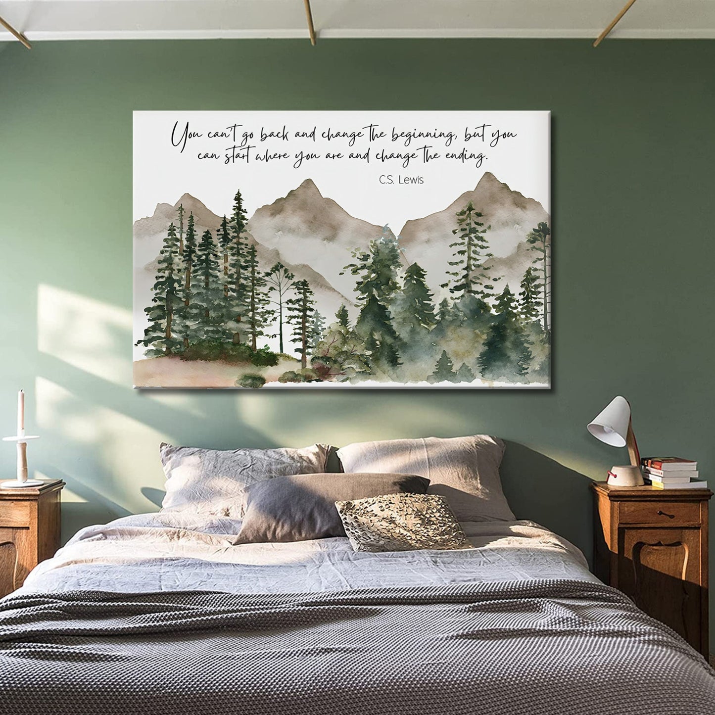 CS Lewis Quote Canvas You Cant Go Back And Change Beginning