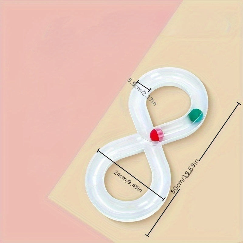 Interactive Cat Toy Turntable Ball Track Kitten Toy 8 Shape Turntable Entertainment For Cats