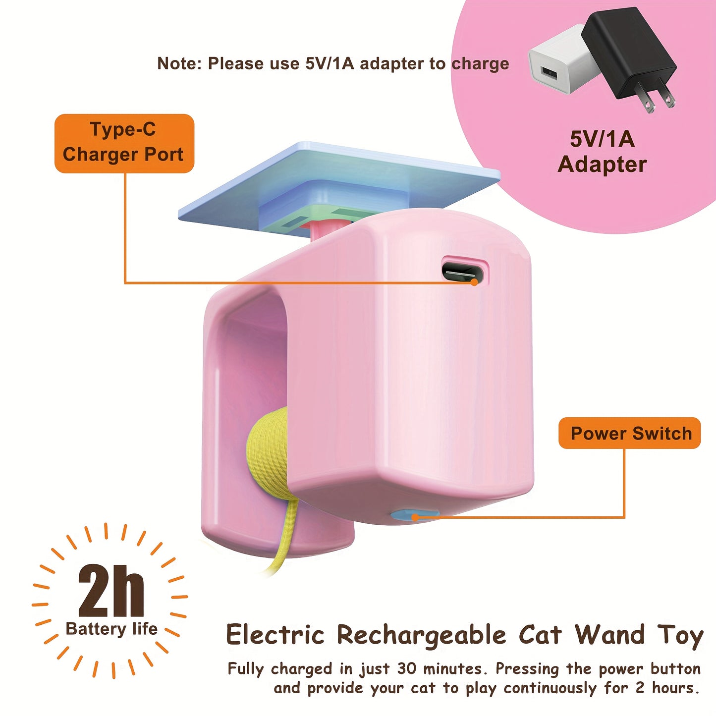 2025 Cat Yo Yo With Pendants Smart Retractable Hanging Toy For Cats Replaceable Tail And Easy Door Installation