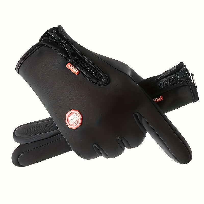 Mens Thermal Touchscreen Gloves Windproof Waterproof Skiing