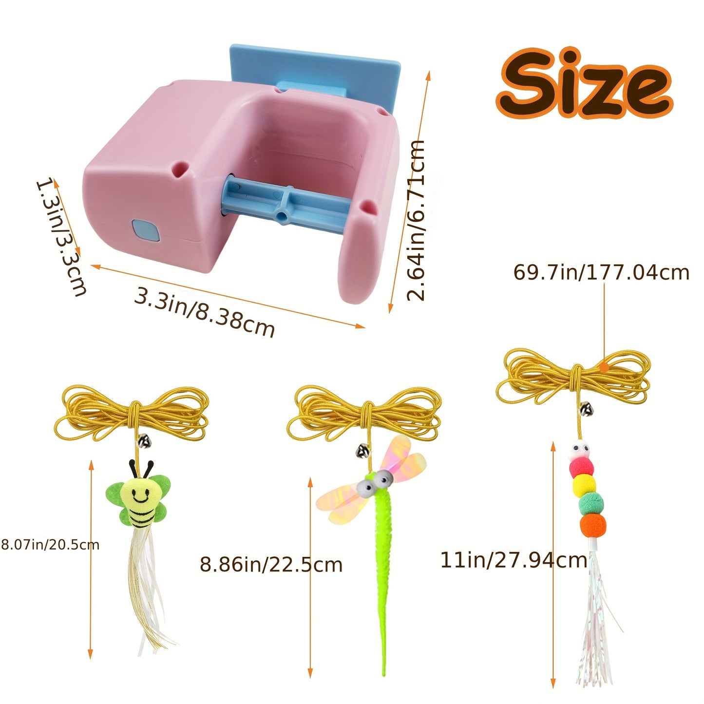 2025 Cat Yo Yo With Pendants Smart Retractable Hanging Toy For Cats Replaceable Tail And Easy Door Installation