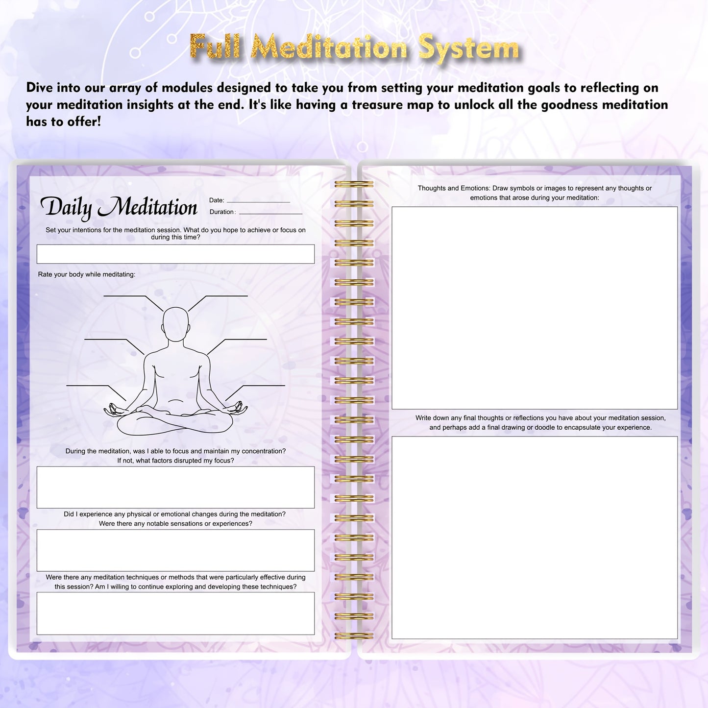 A5 Meditation Journal Daily Reflection Spiritual Seekers
