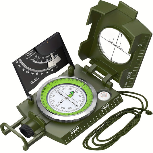 Survival Compass with Inclinometer & Carrying Bag - ic Navigation for Hiking, Camping, Hunting, Geology - Heavy-Duty Outdoor Compass for Map Reading & Bearing Taking (No Magnesium /Tinder)