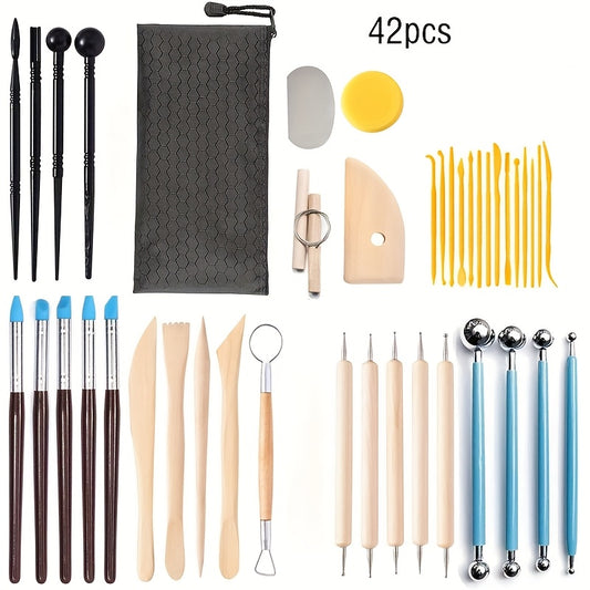 Ceramic Tools Set For Pottery Beginners Carrying Case Kit