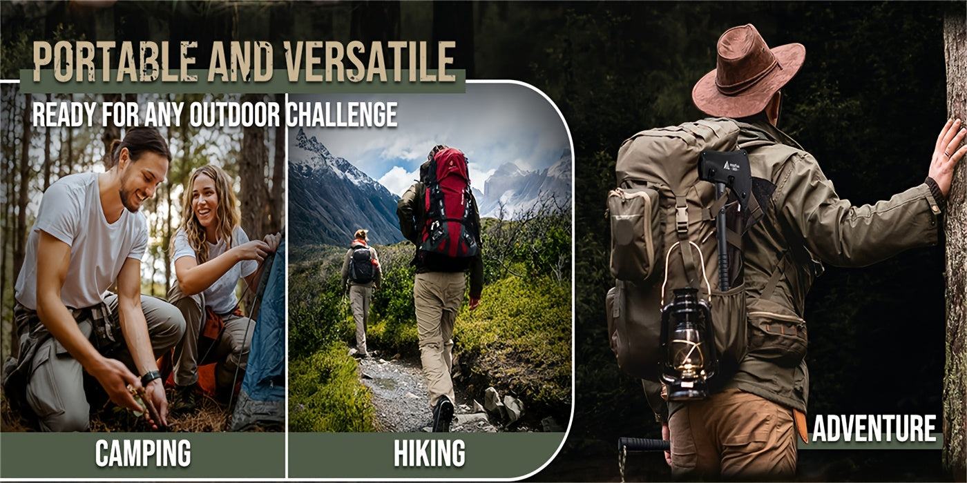 Outdoor Axe Set 2Pc Camping Hatchet Hiking Bottle Opener