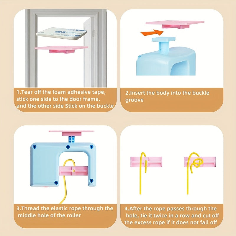 2025 Cat Yo Yo With Pendants Smart Retractable Hanging Toy For Cats Replaceable Tail And Easy Door Installation