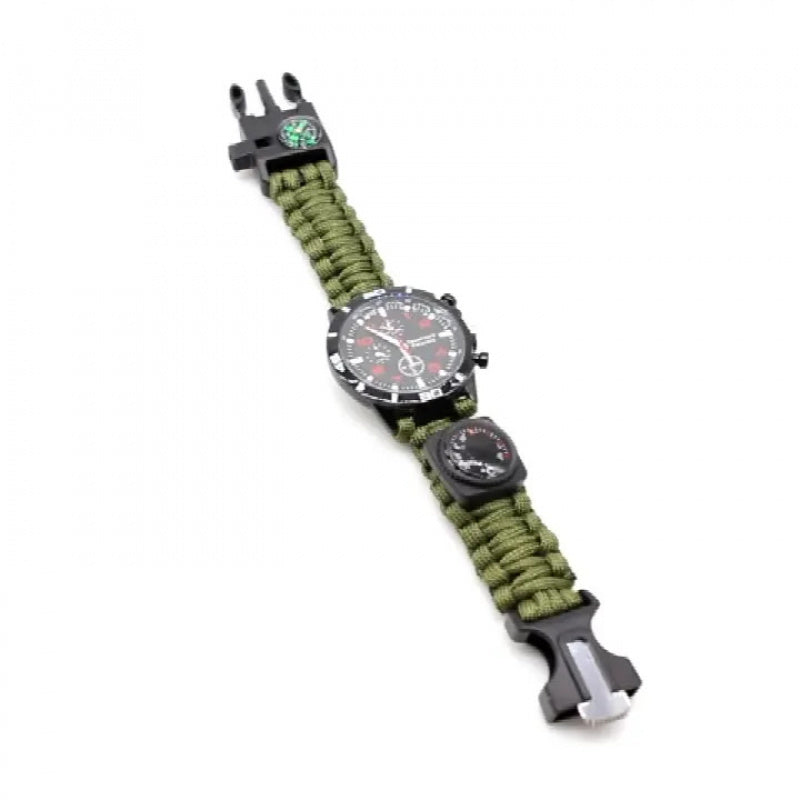 Paracord Survival Watch With Compass And Luminous Dial