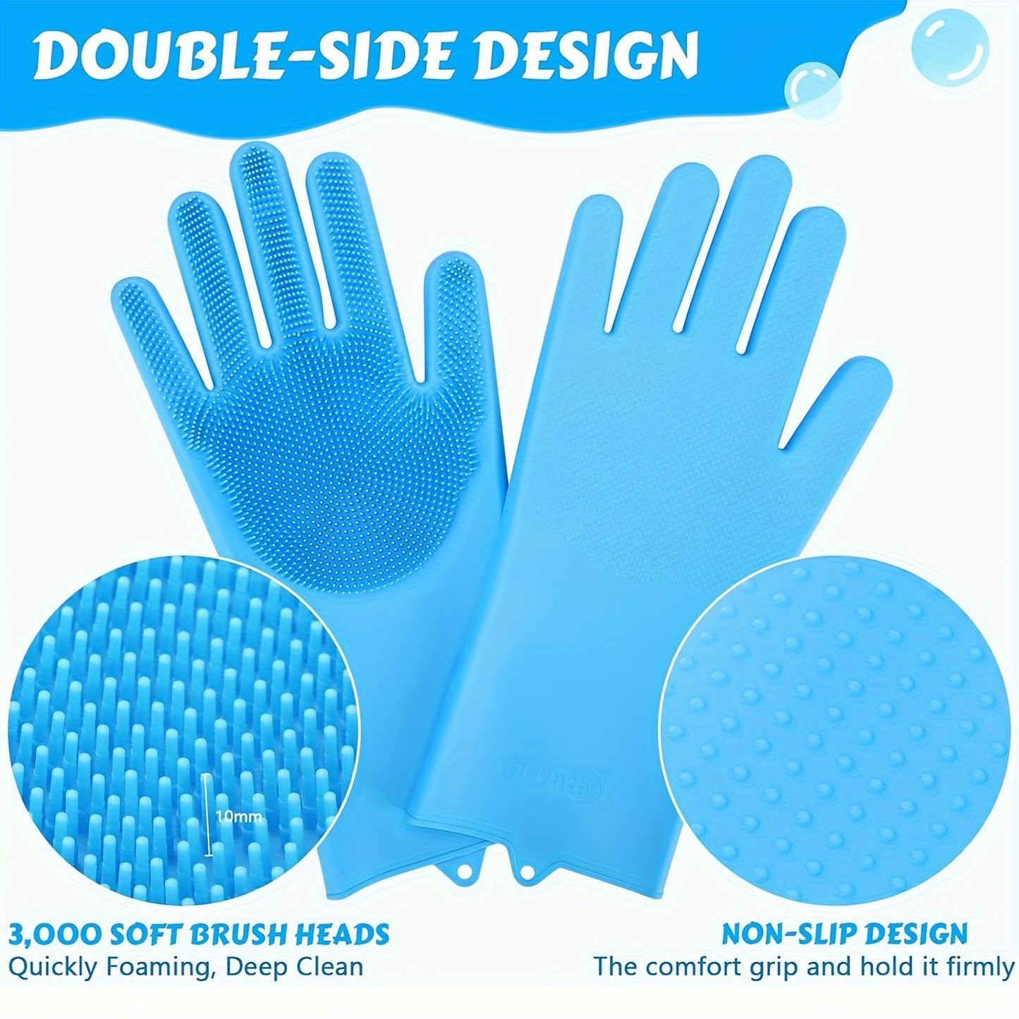 7 Dog Grooming Kit Bath Brush Double Sided Undercoat Rake Towel Tool Washing Gloves for Shedding Control and Shiny Coat