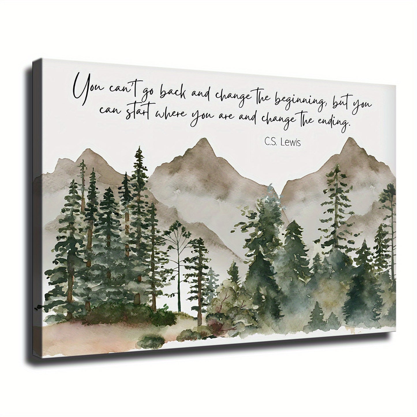 CS Lewis Quote Canvas You Cant Go Back And Change Beginning