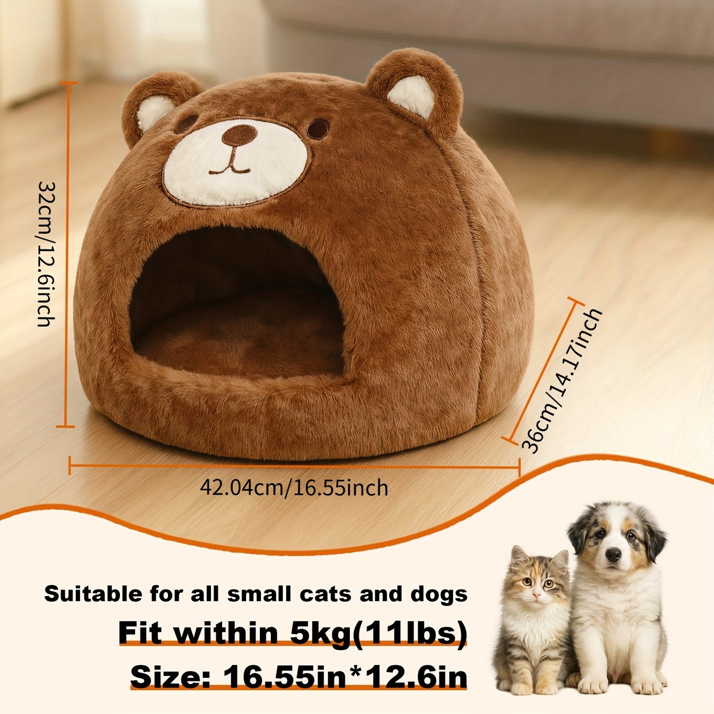 Indoor Cat Beds For Cats And Kittens Portable Cat Cave Bed With Removable Washable Cushion Thickened Pet House Hideaway