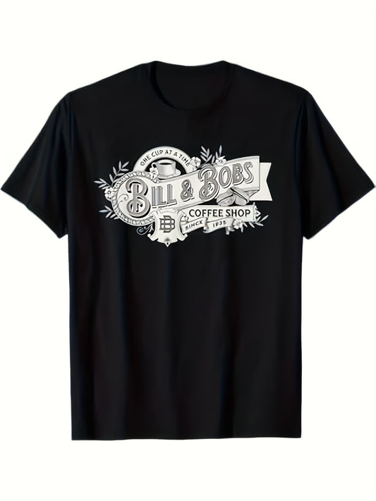 Mens Bill And Bobs Coffee Shop AA 12 Step Recovery Tee