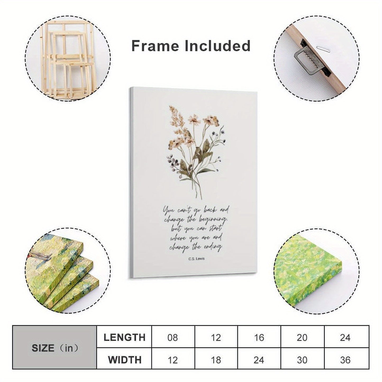 CS Lewis Quote Wall Art Black And White Typography Poster