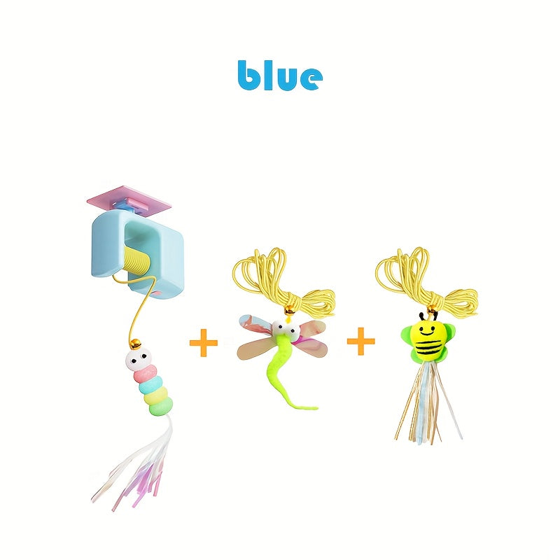 2025 Cat Yo Yo With Pendants Smart Retractable Hanging Toy For Cats Replaceable Tail And Easy Door Installation