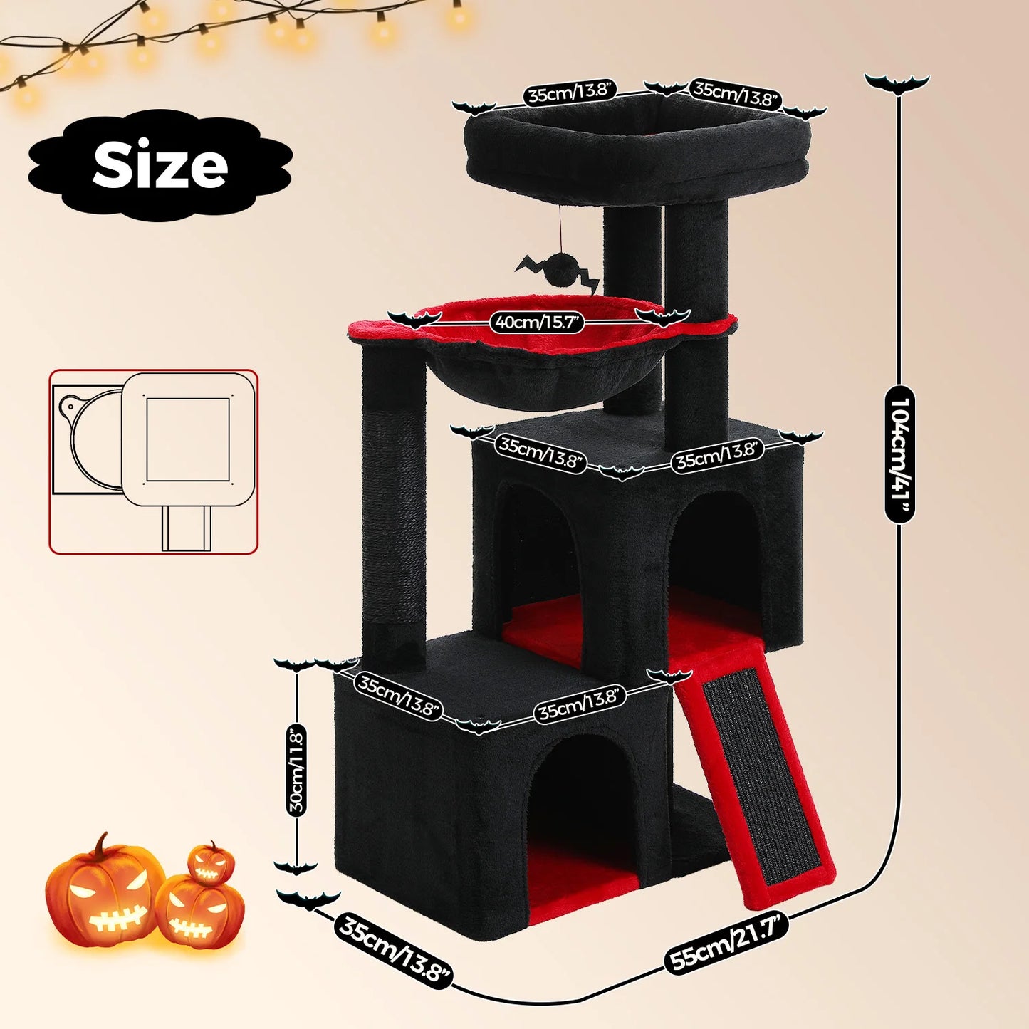 Large Cat Tree Indoor Cats Multi Level Tower Sisal Pad