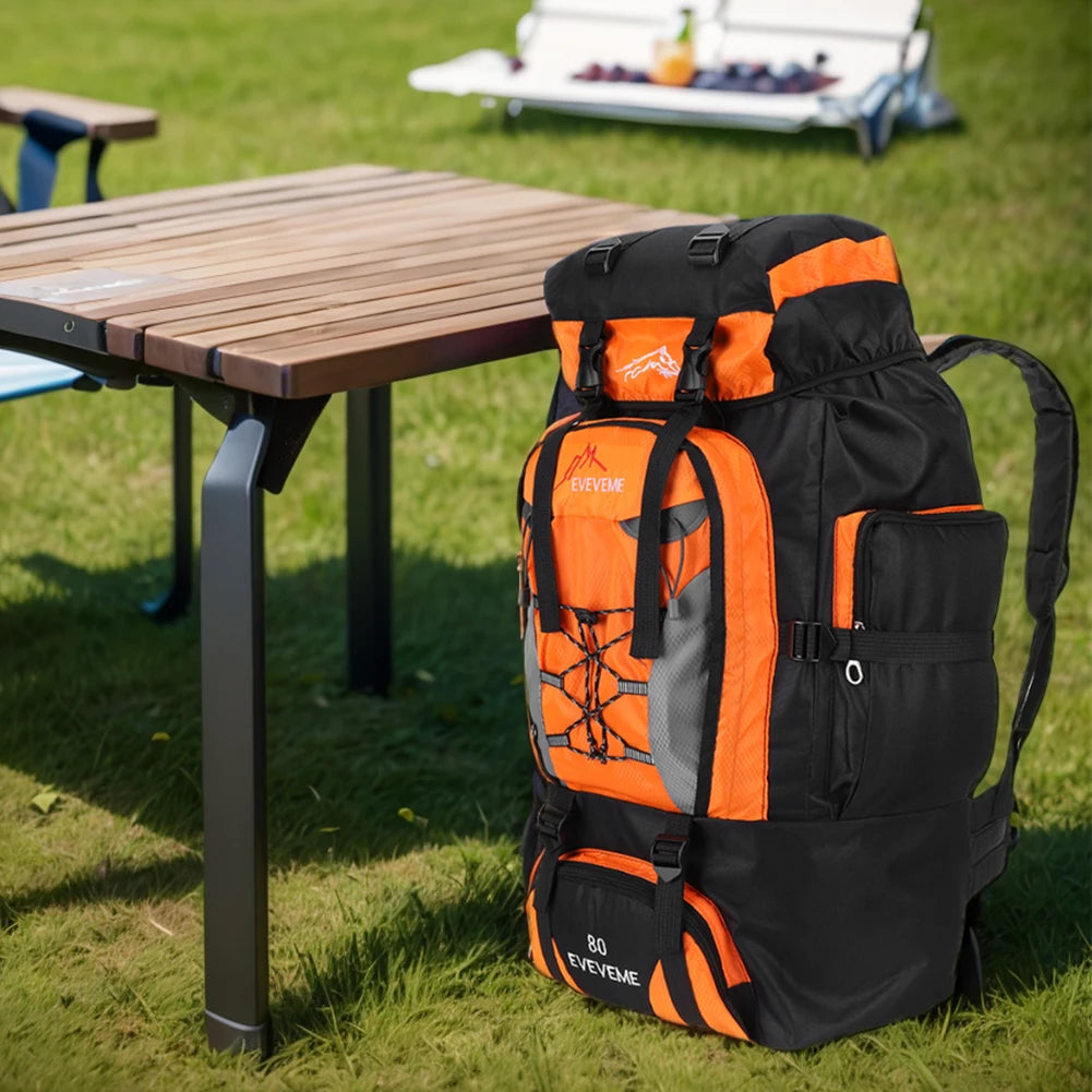 80L Mountaineering Backpack Large Capacity Travel Rucksack