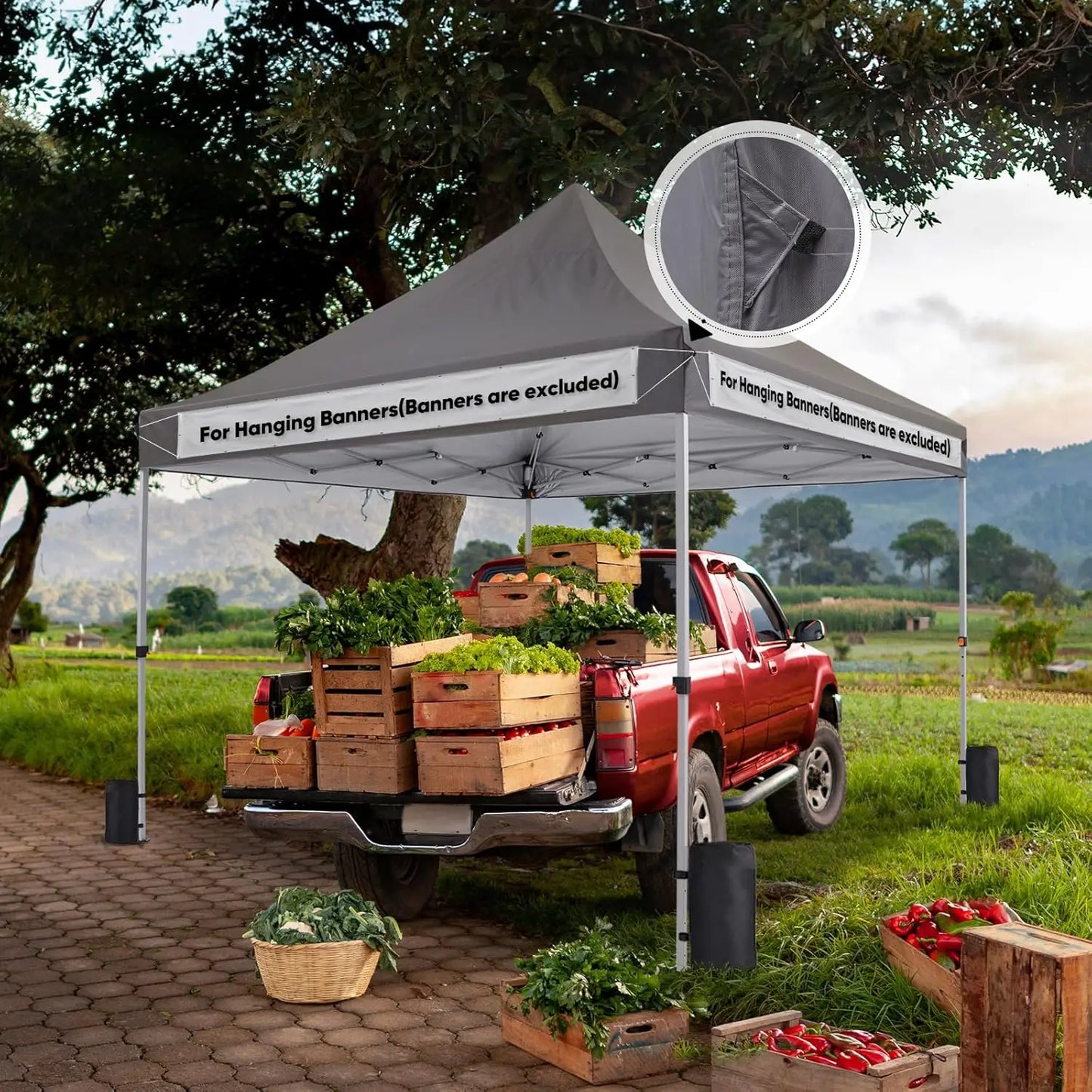 10x10 Heavy Duty Pop Up Canopy Tent Waterproof 11ft Interior