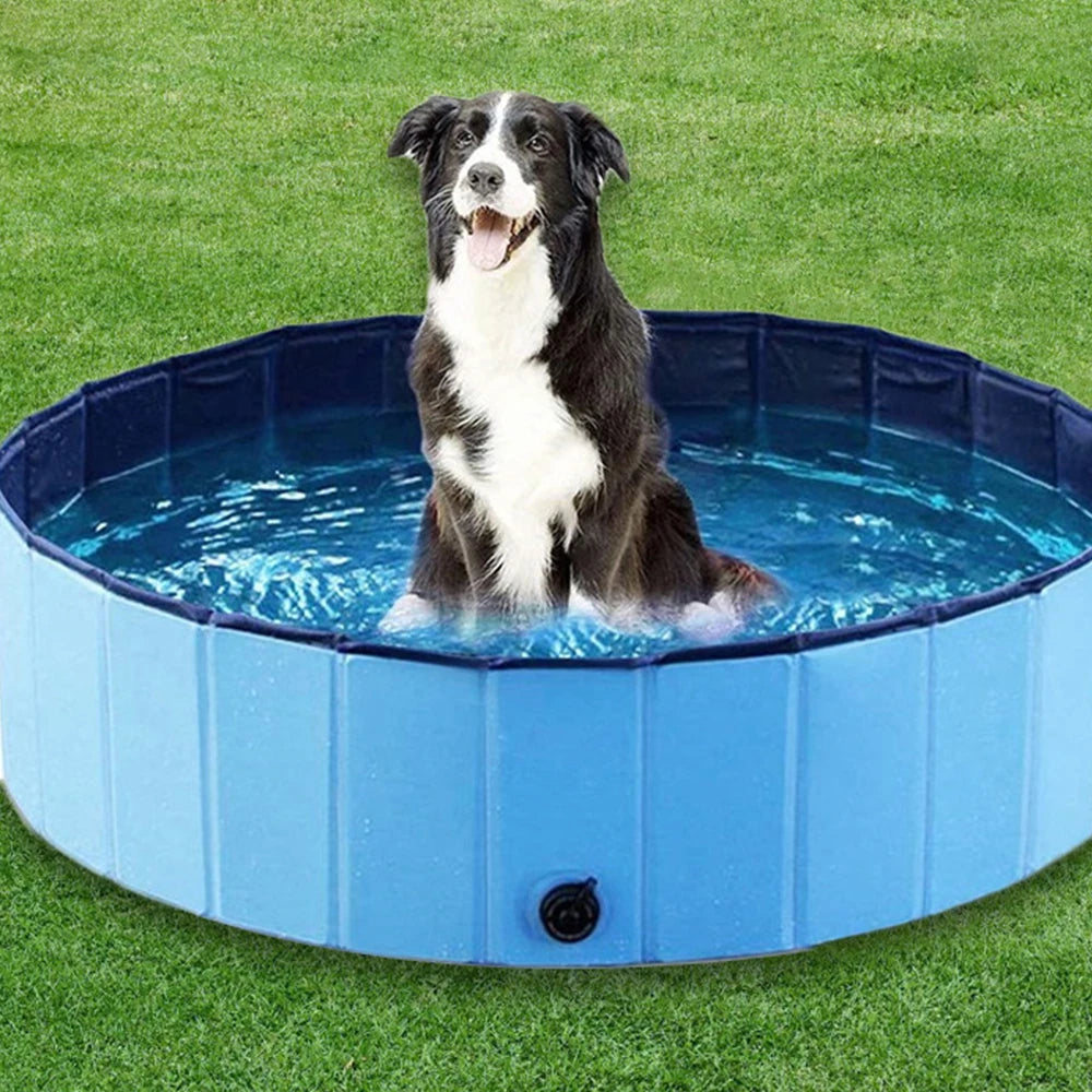 Dog Swimming Pool Portable Plastic Grooming Tub Bathing Pool for Large Dogs Durable Scratch Resistant Foldable Design