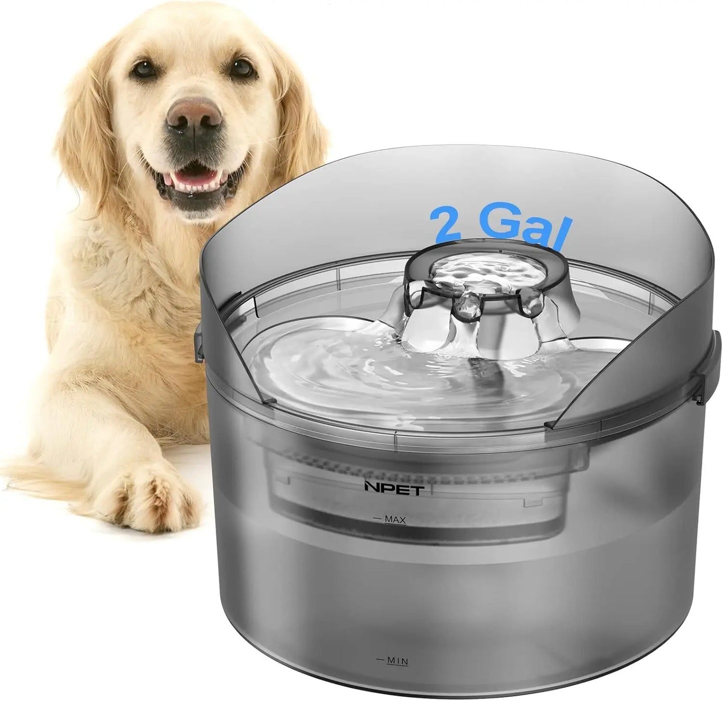 NPET Large Dog Water Fountain 2 Gallon Automatic Dispenser