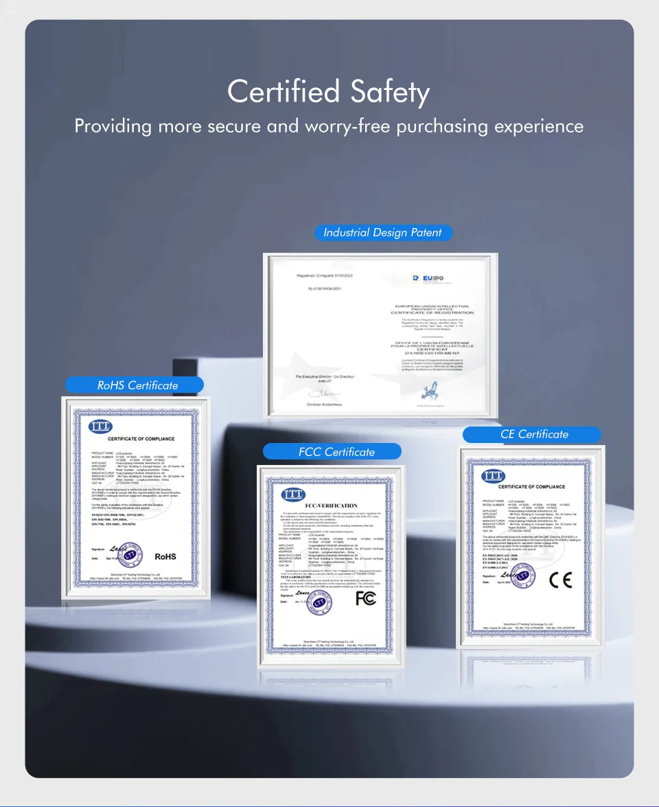 Magcubic HY320 Mini Native 720P Android 11 4K Projector 300 ANSI Lumens Wifi 6 Bluetooth 5.0 Outdoor Portable Projector