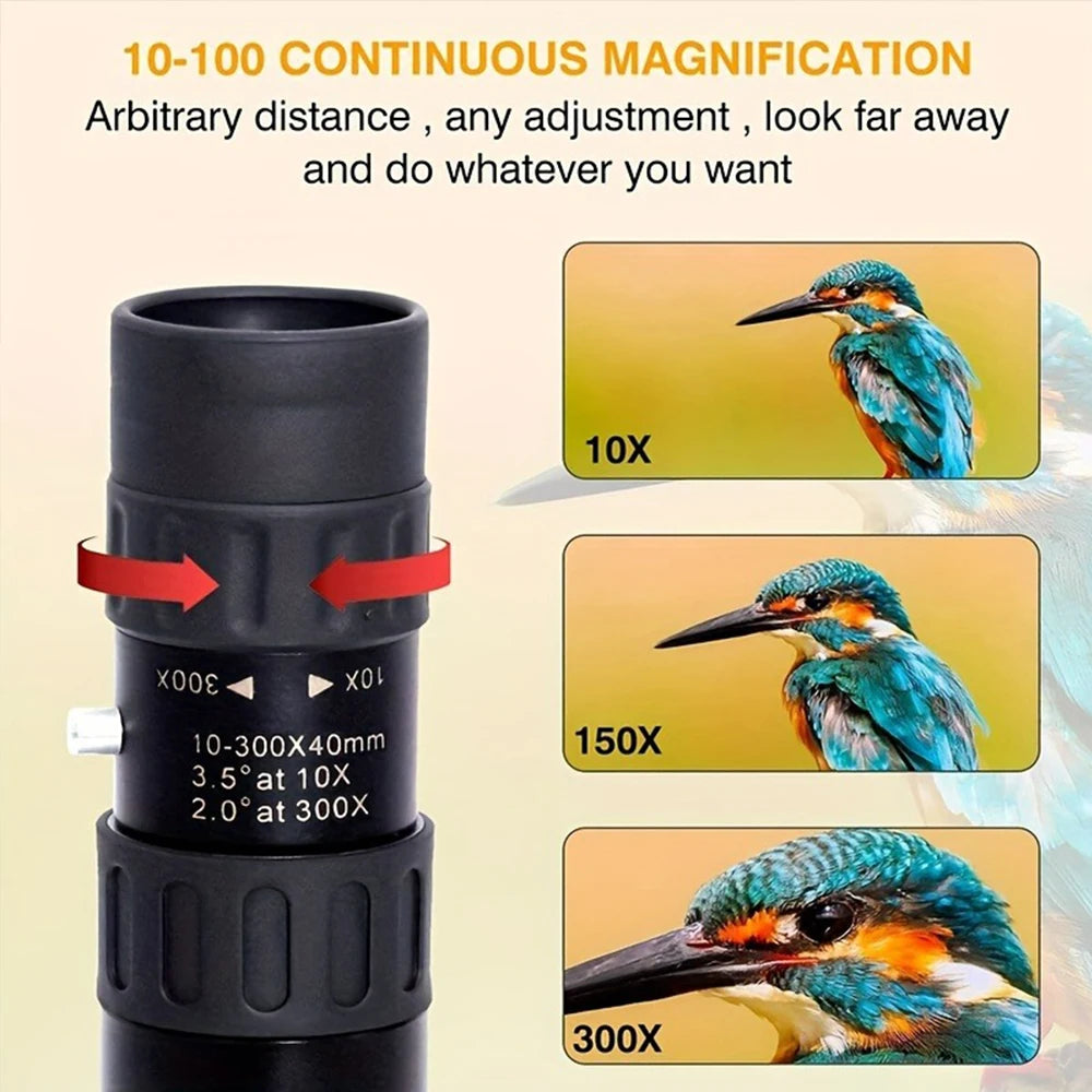 Manual Focus Rubber Monocular Telescope For Birdwatching