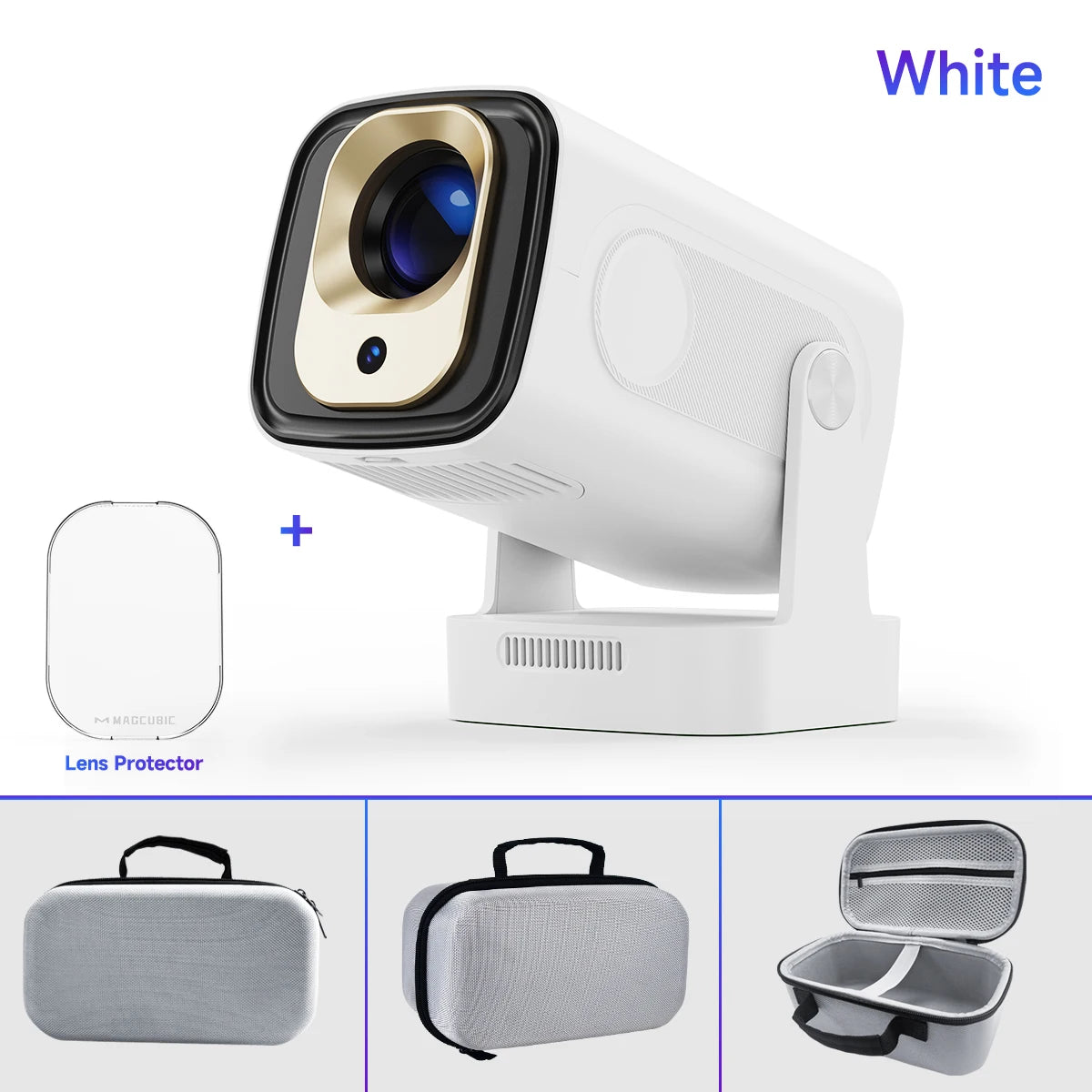 Magcubic HY310 Mini Projector Outdoor Movies Auto Focus 1080P 330 ANSI Android 11 WiFi 6 BT 5.4 4K Air Mouse Voice Remote