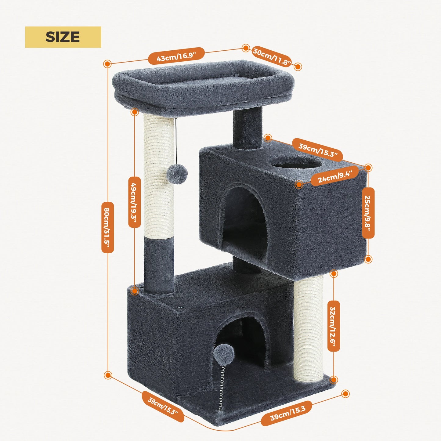 Large Cat Tree Indoor Cats Multi Level Tower Sisal Pad